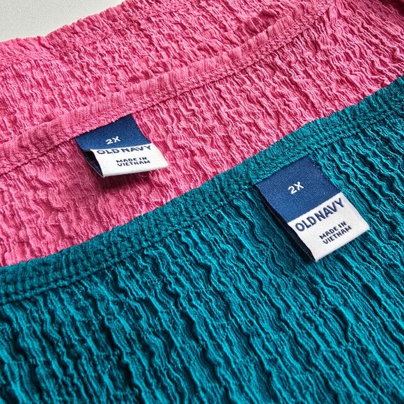 NWT Two Textured Tanks, Square Neck 2X, Old Navy - Picture 5 of 10